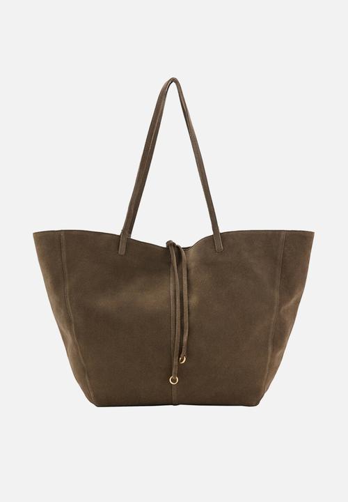 MANGO - Mandri tote bag - khaki
