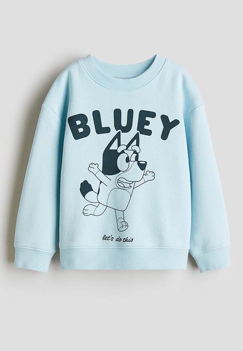 H&M - Printed sweatshirt - light blue bluey 