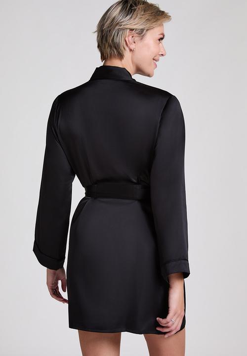 Hunkemoller - Kimono satin - black