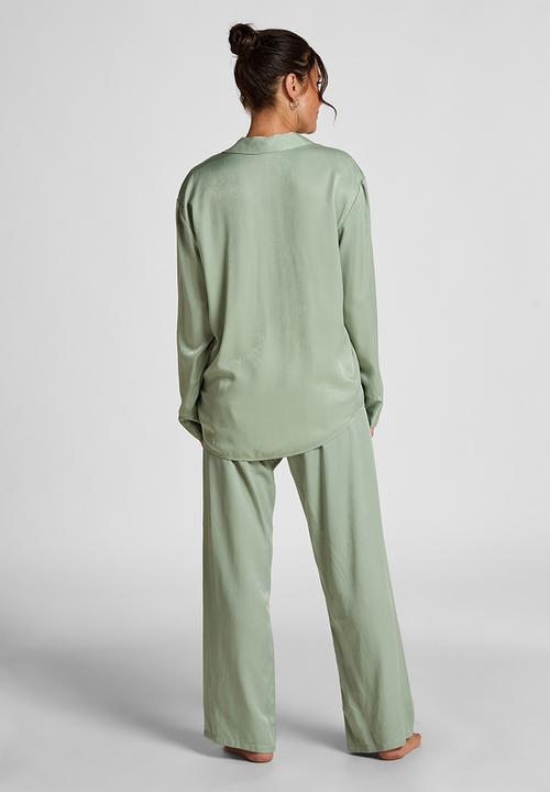 Hunkemoller - Pant satin ayla - iceberg green