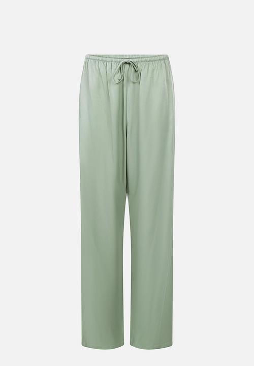 Hunkemoller - Pant satin ayla - iceberg green