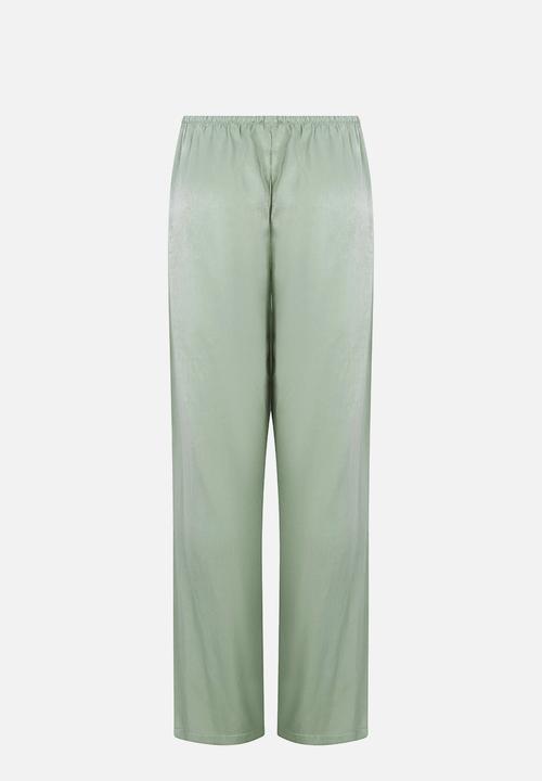 Hunkemoller - Pant satin ayla - iceberg green