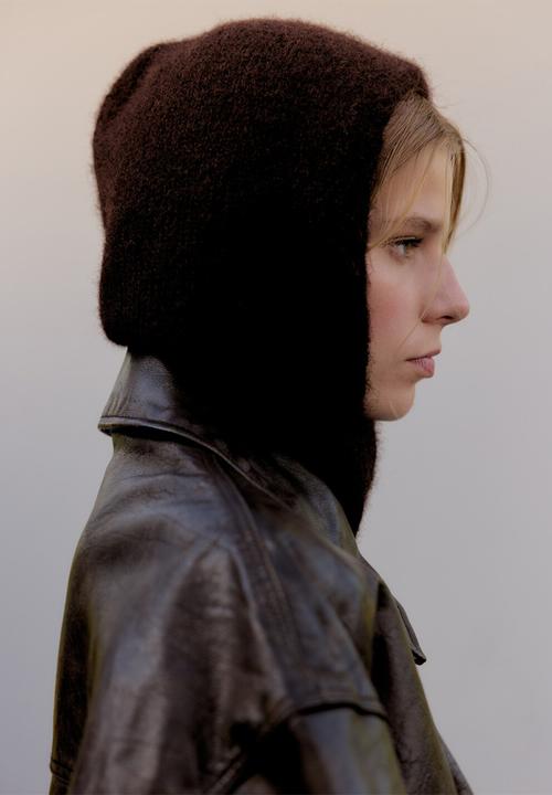 MANGO - Ava beanie- dark brown