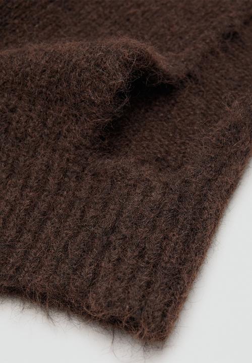MANGO - Ava beanie- dark brown