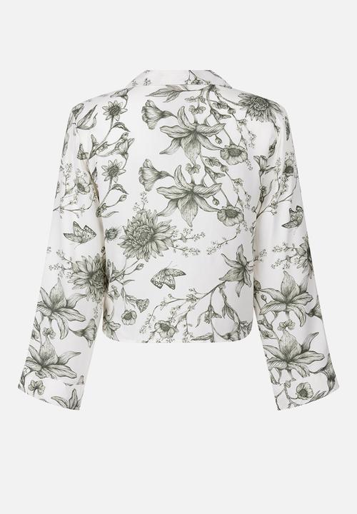 Hunkemoller - Jacket ls viscose storylover - white