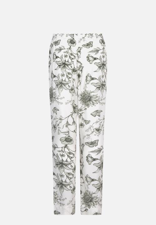 Hunkemoller - Pant viscose storylover - white