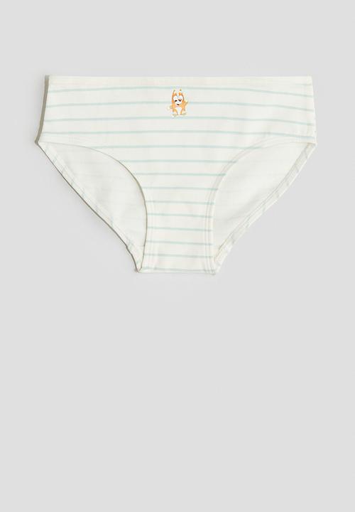 H&M - 7 pack cotton briefs - light green bluey