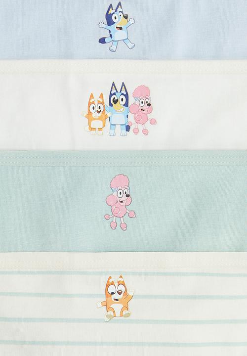 H&M - 7 pack cotton briefs - light green bluey