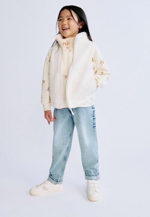 H&M - Fleece jacket - cream berries
