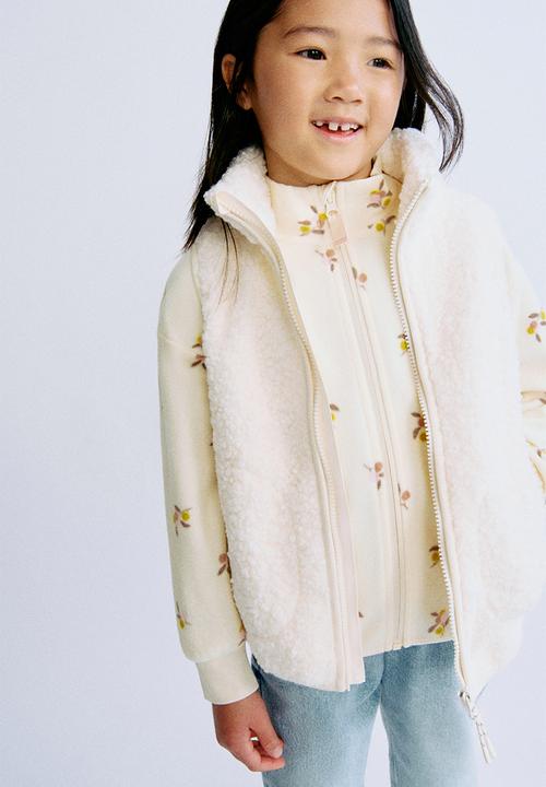 H&M - Fleece jacket - cream berries
