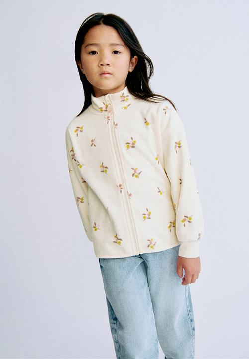 H&M - Fleece jacket - cream berries