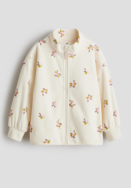 H&M - Fleece jacket - cream berries