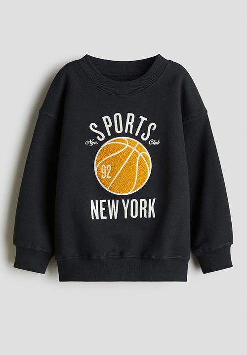 H&M - Printed crew-neck sweatshirt - dark grey sports