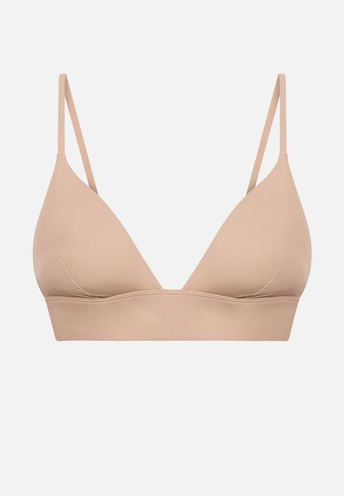 Hunkemoller - Smooth triangle bralette - rugby tan