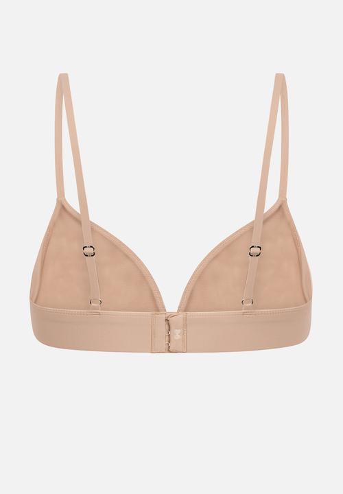 Hunkemoller - Smooth triangle bralette - rugby tan