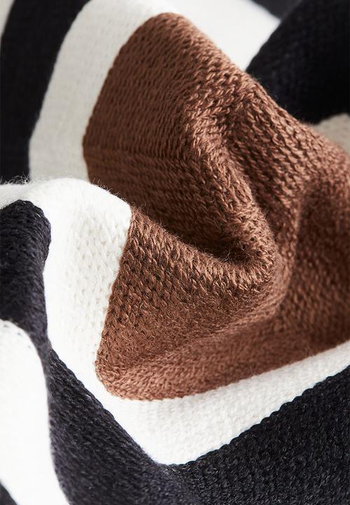 H&M - Embroidered cotton-blend cushion cover - brown/patterned
