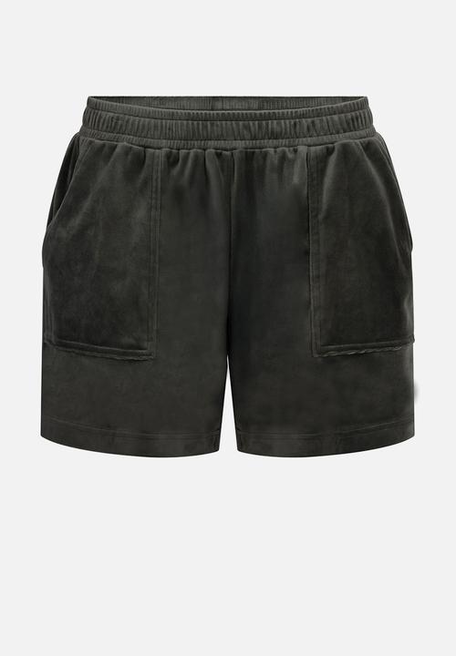 Hunkemoller - Short velours pocket - green