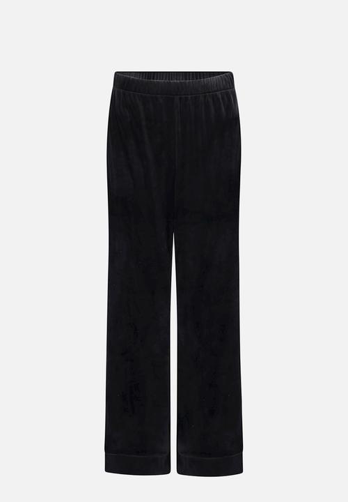 Hunkemoller - Pant velours piping - black