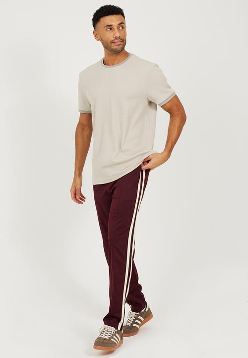 Brave Soul - Wide Leg Joggers - Burgundy