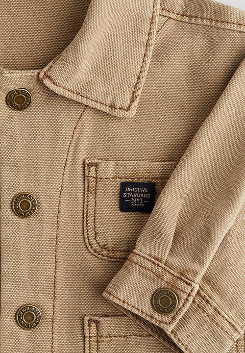 H&M - Loose-fit canvas overshirt - beige