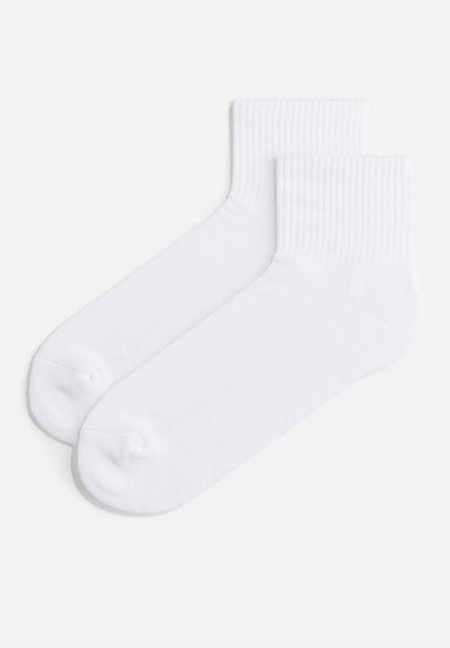 H&M - 3-Pack socks with lycra® - white