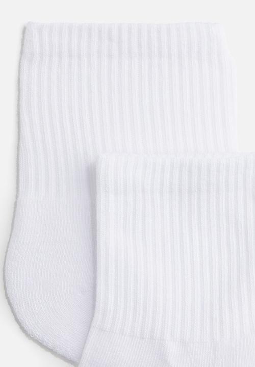 H&M - 3-Pack socks with lycra® - white