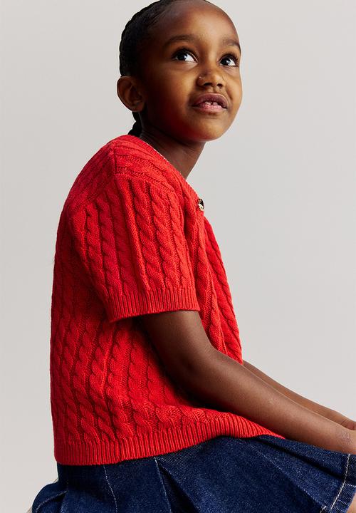H&M - Cable-knit cardigan - red