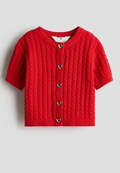 H&M - Cable-knit cardigan - red