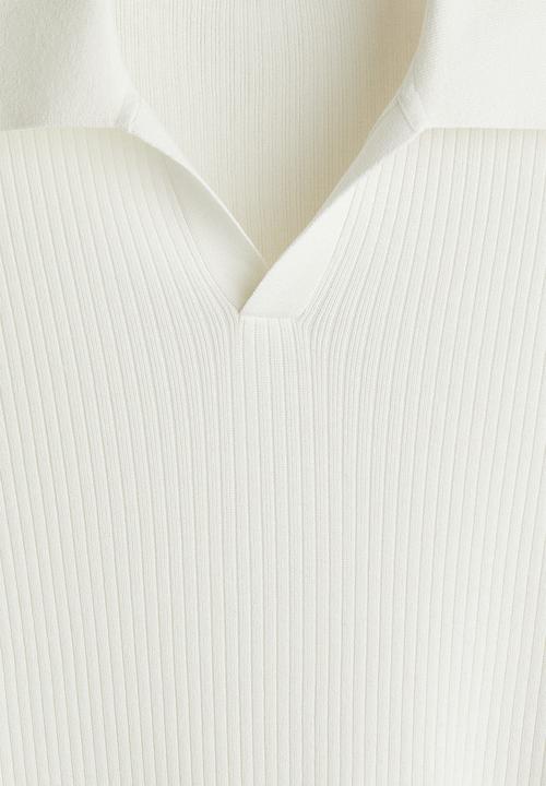 H&M - Slim fit polo shirt - white