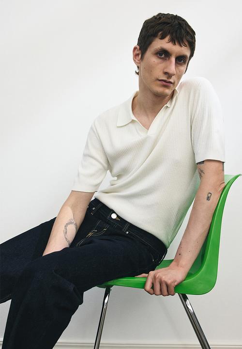 H&M - Slim fit polo shirt - white