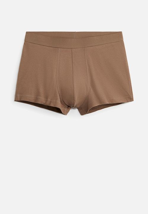 H&M - 3-Pack short trunks with lycra® - green/beige/brown