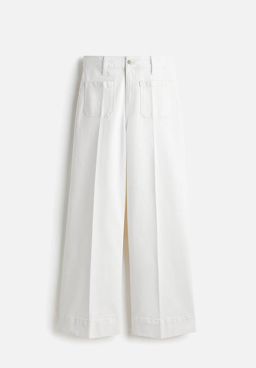 H&M - Wide high jeans - white