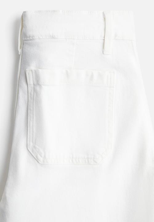 H&M - Wide high jeans - white