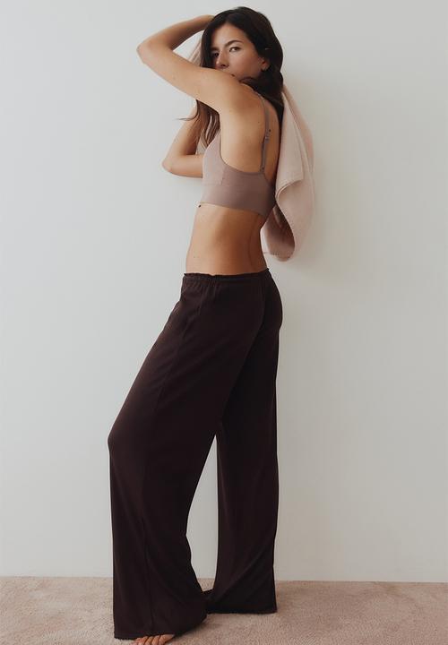 H&M - Pointelle pyjama bottoms - dark brown 