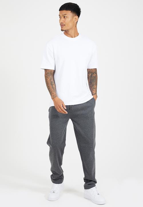 Brave Soul - Straight Leg  Joggers - Dk Charcoal Marl