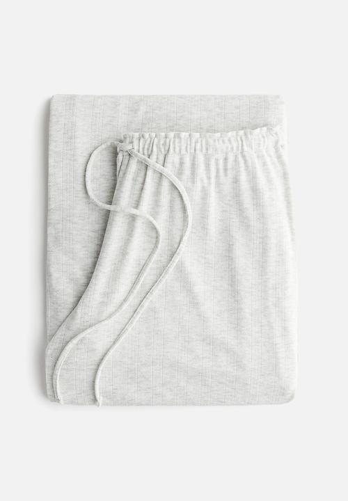 H&M - Pointelle pyjama bottoms - light grey marl 