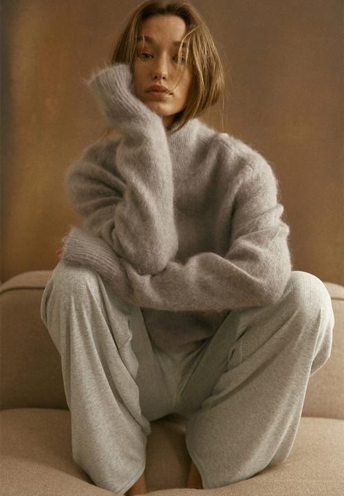 H&M - Pointelle pyjama bottoms - light grey marl 