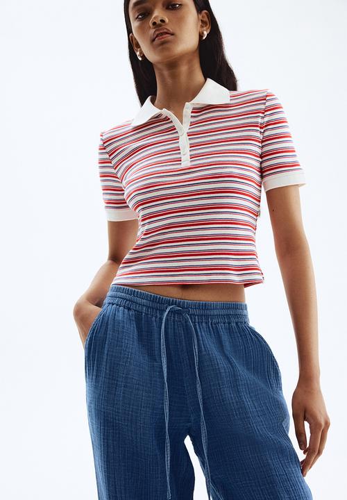 H&M - Cotton muslin trousers - blue