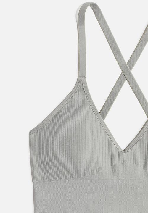H&M - Seamless medium support sports bra with drymove™ - warm grey