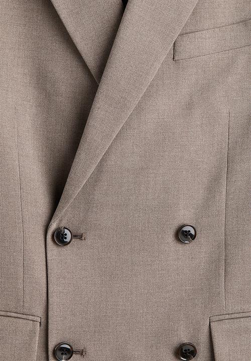 H&M - Relaxed fit double-breasted jacket - beige
