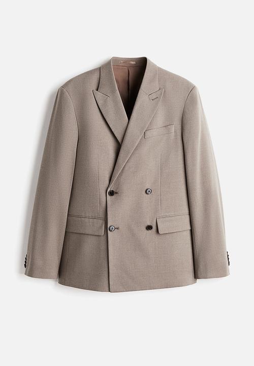 H&M - Relaxed fit double-breasted jacket - beige