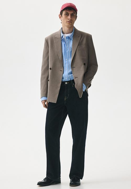H&M - Relaxed fit double-breasted jacket - beige