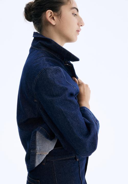 H&M - Collared twill jacket - denim blue