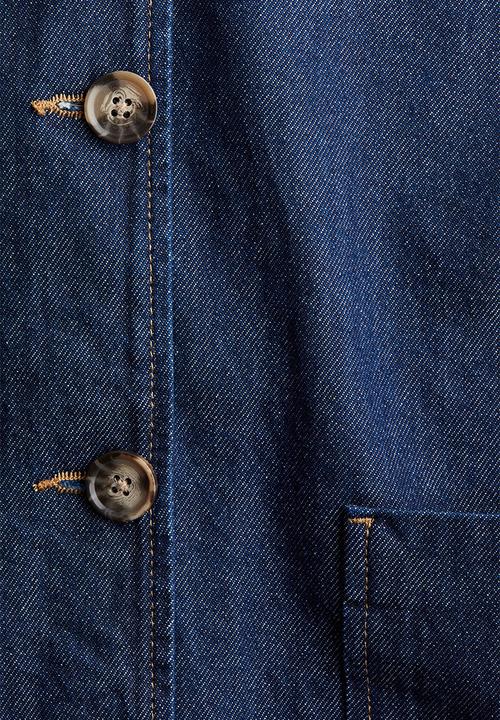 H&M - Collared twill jacket - denim blue