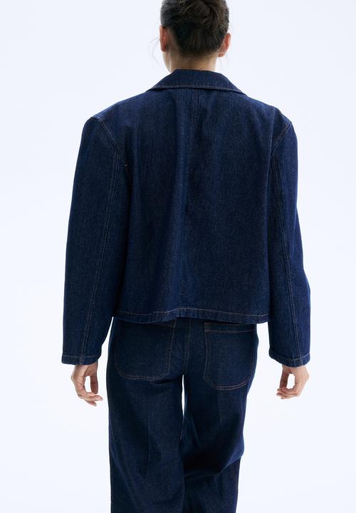 H&M - Collared twill jacket - denim blue