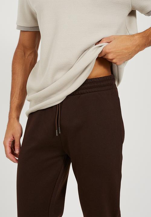 Brave Soul - Straight Leg Joggers - Bitter Chocolate