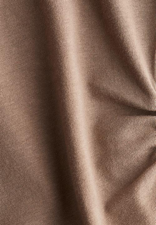 H&M - Ruched T-shirt - dark beige