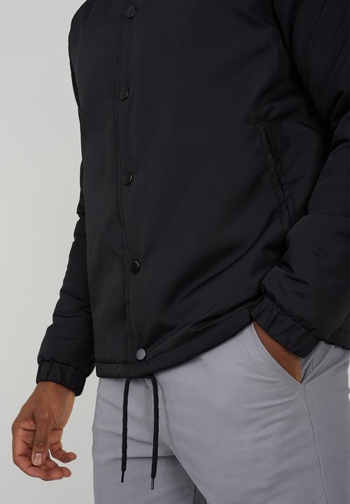 Brave Soul - Padded Coach Jacket  - Black