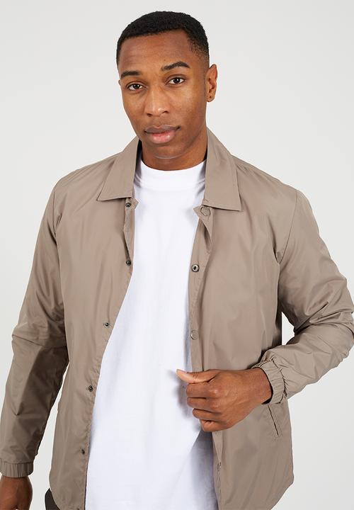 Brave Soul - Light Weight Coach Jacket  - Taupe