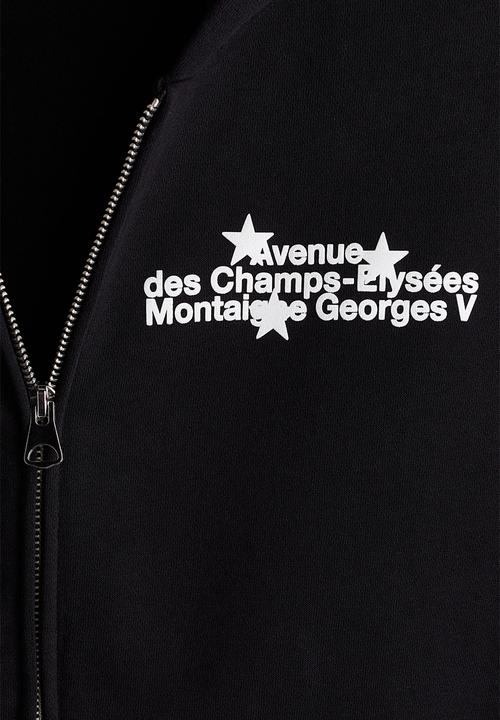 H&M - Loose fit zip-through hoodie - black avenue